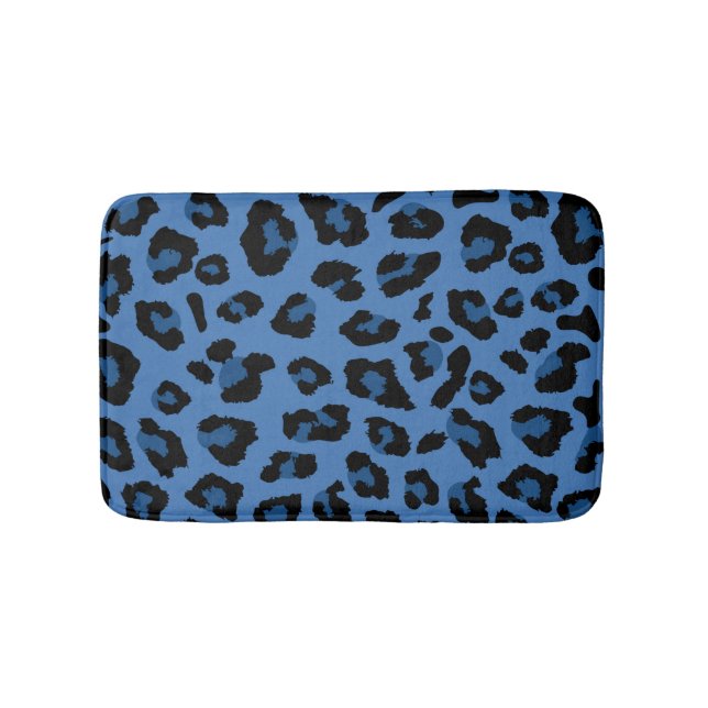 Tapete De Banheiro Impressão de Leopardo Azul (frente)