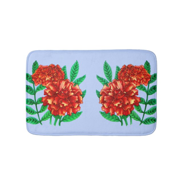 Tapete De Banheiro Impressão de marigoldos africanos (frente)