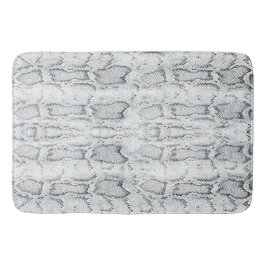Tapete De Banheiro Impressão de Pele de Cobra Python Branca