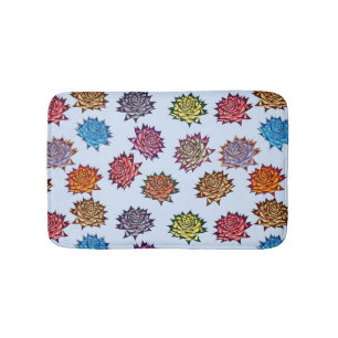 Tapete De Banheiro Impressão de Rosa, Padrão Floral de Estilo Moderno