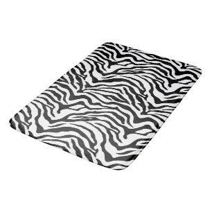 Tapete De Banheiro Impressão de zebra branca e negra