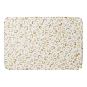 Tapete De Banheiro Impressão Dourada brilhante Elegante Leopard Anim