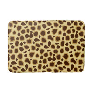 Tapete De Banheiro Impressão Leopardo, Castanho de Chocolate e Tan d