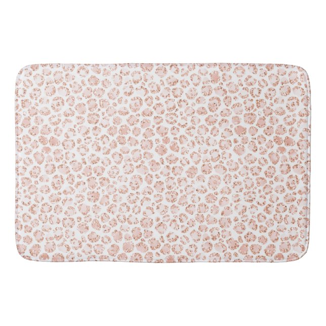 Tapete De Banheiro Impressão Leopardo Cor-de-Rosa Esbranquiçada       (Frente)
