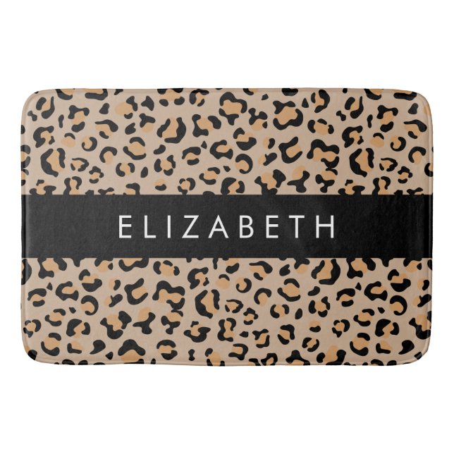 Tapete De Banheiro Impressão Leopardo, Manchas, Leopardo Marrom, Seu  (Frente)