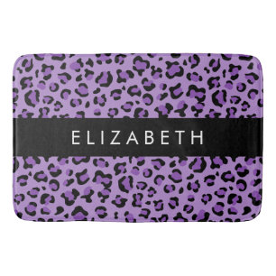 Tapete De Banheiro Impressão Leopardo, Manchas, Leopardo Roxo, Seu No
