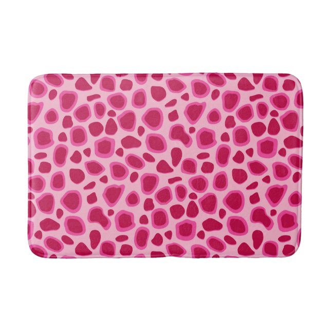Tapete De Banheiro Impressão Leopardo, Preto e Branco (Frente)