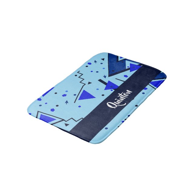 Tapete De Banheiro Impressão retrô azul (Angulado)