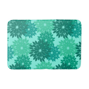 Tapete De Banheiro Impressão, turquesa, cerceta & Aqua florais