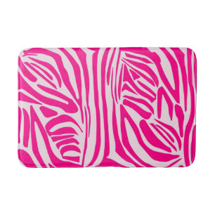 Tapete De Banheiro Impressão zebra rosa