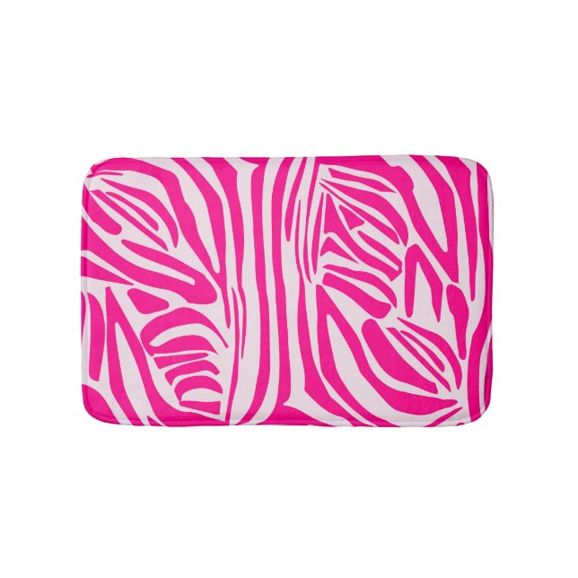Tapete De Banheiro Impressão zebra rosa (frente)