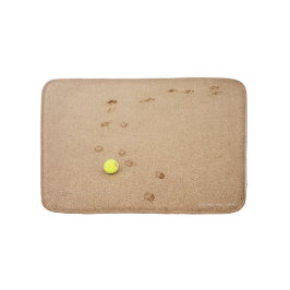 Tapete De Banheiro Impressões da pata na areia