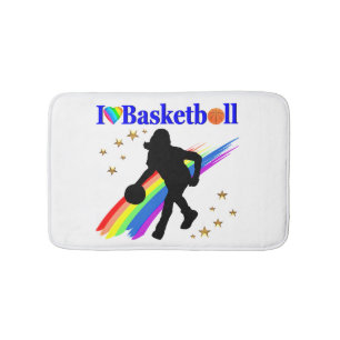 TAPETE DE BANHEIRO INCRÍVEL EU AMO O DESIGN BASKETBALL