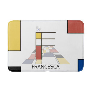 Tapete De Banheiro Incrível Neoplasticismo Monograma de Arte. Letra F