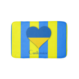 Tapete De Banheiro Indicador da Ucrânia Blue Yellow Thunder_Cove