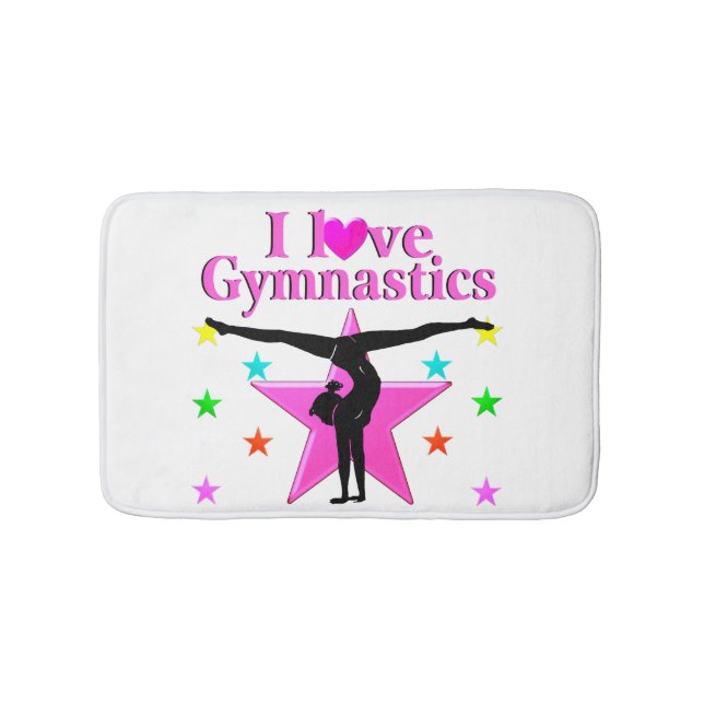 TAPETE DE BANHEIRO INSPIRANDO EU AMO DESIGN DE GINÁSTICA (frente)