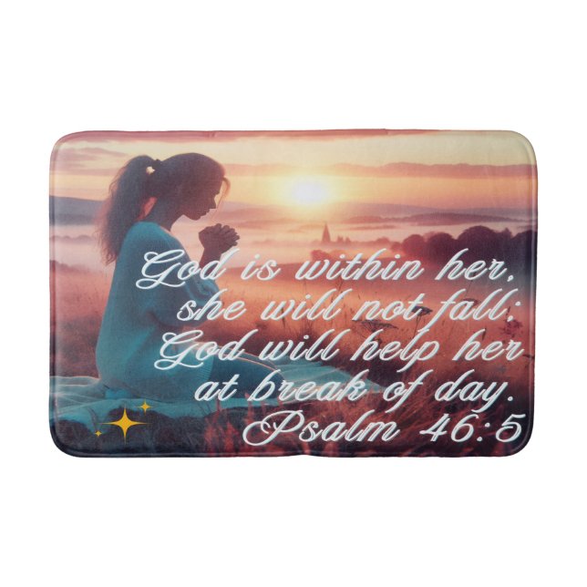 Tapete De Banheiro 'Inspirando fé' Bath Mat (Frente)