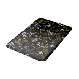 Tapete De Banheiro Intricate floral pattern with gold and white 