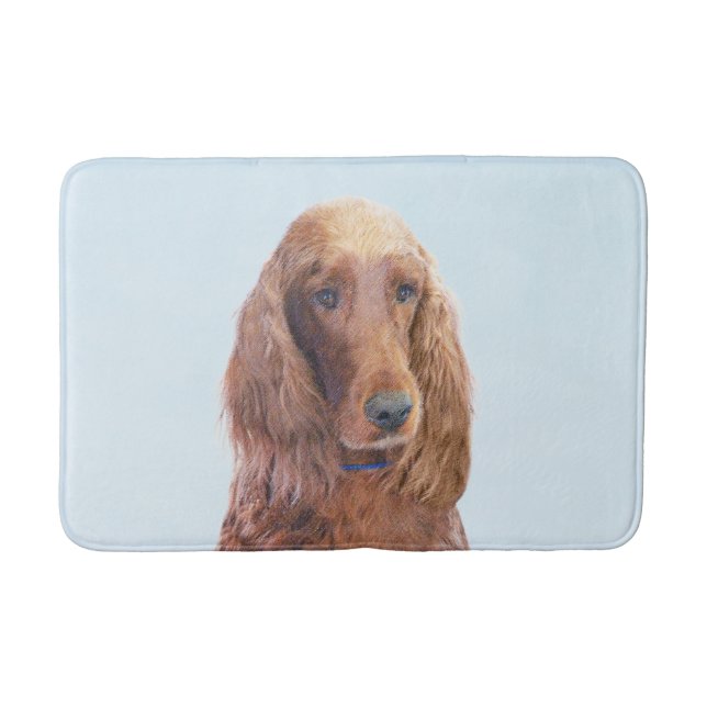 Tapete De Banheiro Irish Setter Painting - Bela Arte Original De Cach (Frente)