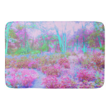 Jardim Abstrato de Rosa Impressionista e Turquesa