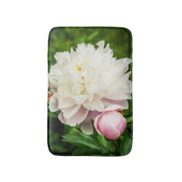 Tapete De Banheiro Jardim de Flores Peônia Rosa
