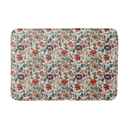 Tapete De Banheiro Jardim Floral em Reds e Blues Escuros