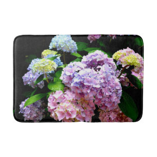 Tapete De Banheiro Jardim Hydrangea, rosa, azul, floral roxo