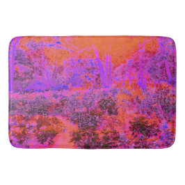 Tapete De Banheiro Jardim Impressionista Laranja Trippy Magenta