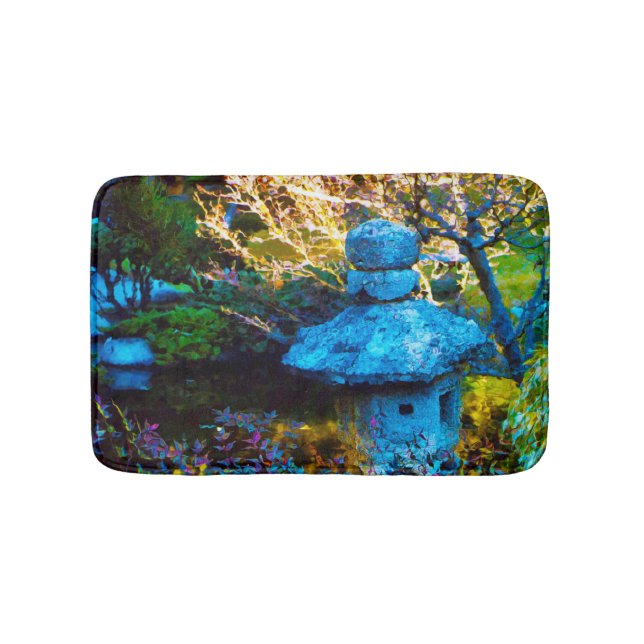 Tapete De Banheiro Jardim Pintado Japonês (frente)