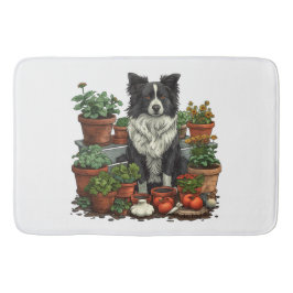 Tapete De Banheiro Jardinagem de Collie de Borda Corta