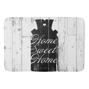 Tapete De Banheiro Jarra de Leite de Madeira Branca de Fazenda Casa D