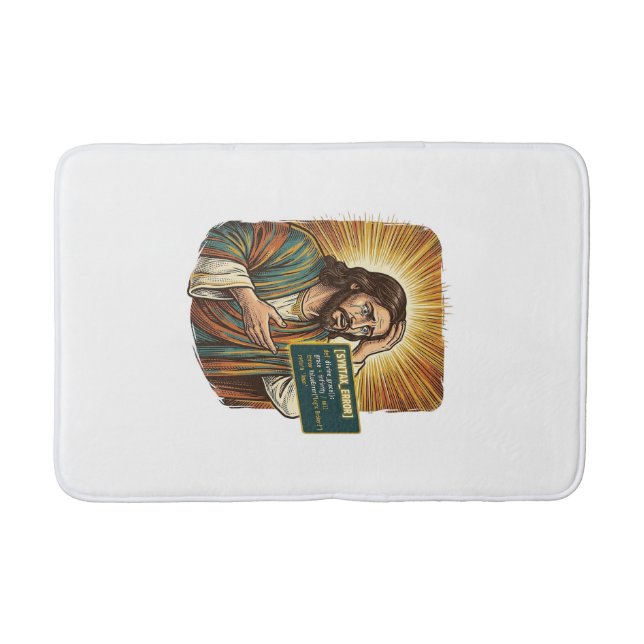 Tapete De Banheiro Jesus chorando Erro de sintaxe Codificação Program (Frente)