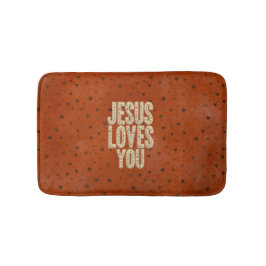 Tapete De Banheiro Jesus Loves You Rustic Christian Encouragement