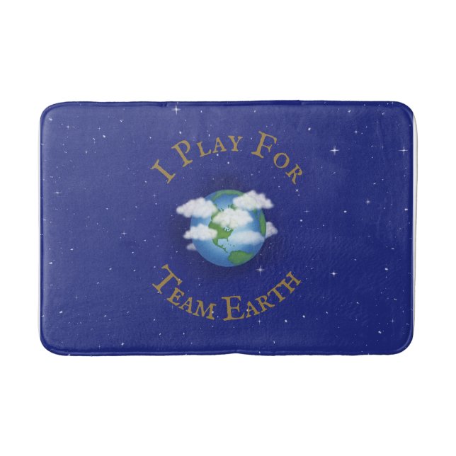 Tapete De Banheiro Jogador da Equipe "I Play For Team Earth" (Frente)