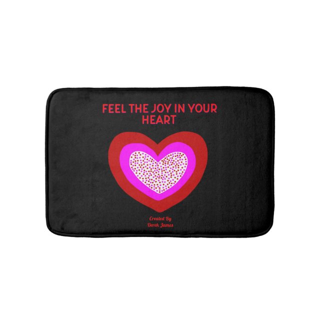 Tapete De Banheiro Joyful Heart Small Bath Mat (frente)
