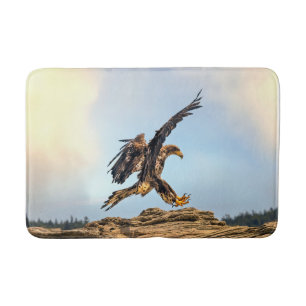 Tapete De Banheiro Juvenil Bald Eagle praticando suas habilidades de