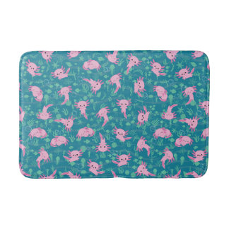 Tapete De Banheiro Kawaii Axolotl em Ocean Bath Mat