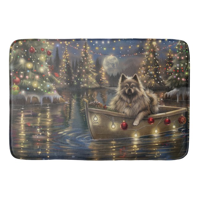 Tapete De Banheiro Keeshond Natal Festivo Voyage (Frente)