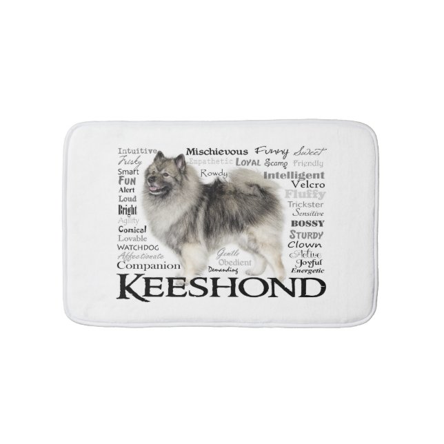 Tapete De Banheiro Keeshond Traits Bathmat (frente)