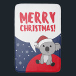 Tapete De Banheiro Koala Christmas Snow Winter Animais Koalas Bath Mã<br><div class="desc">O coala de Natal com luzes de fadas. Animais engraçados com presentes e neve nas férias. Também é engraçado para o natal em julho. Os coalas são animais bonitos e perfeitos para o Natal.</div>