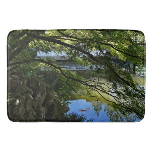 Tapete De Banheiro Koi Pond no Jardim Chinês