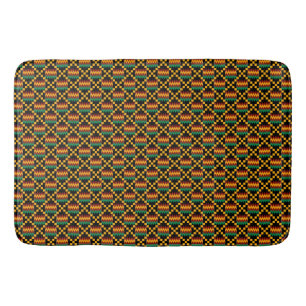 Tapete De Banheiro Kwanzaa Black Yellow Red African Kente Cloth