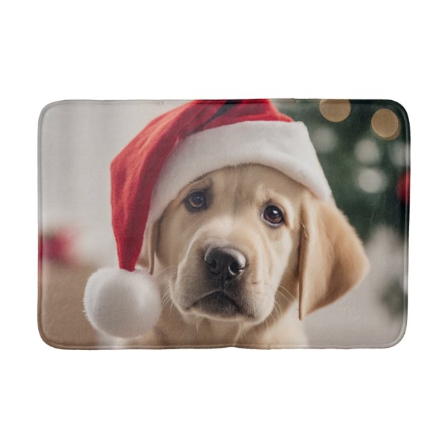 Tapete De Banheiro Labrador Retriever Christmas (Frente)