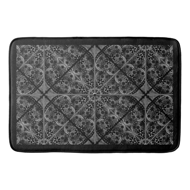 Tapete De Banheiro Lace Black Cerâmico (Frente)