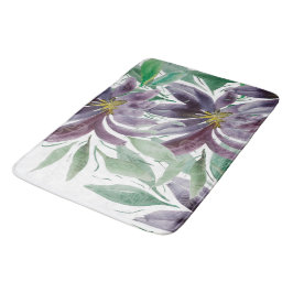 Tapete De Banheiro Lace Roxo Elegante Lotus Watercolor