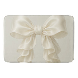 Tapete De Banheiro Laco de Babado em Cascata de Creme Elegante Chique