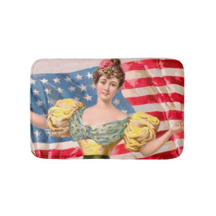 Tapete De Banheiro Lady Liberty American Flag