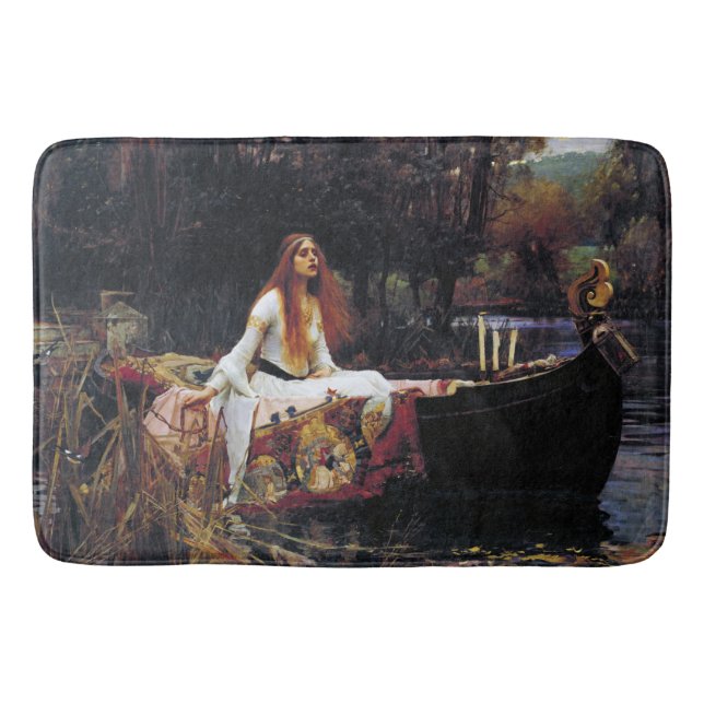Tapete De Banheiro Lady Of Shallot sobre Barcos Waterhouse Art Bath M (Frente)