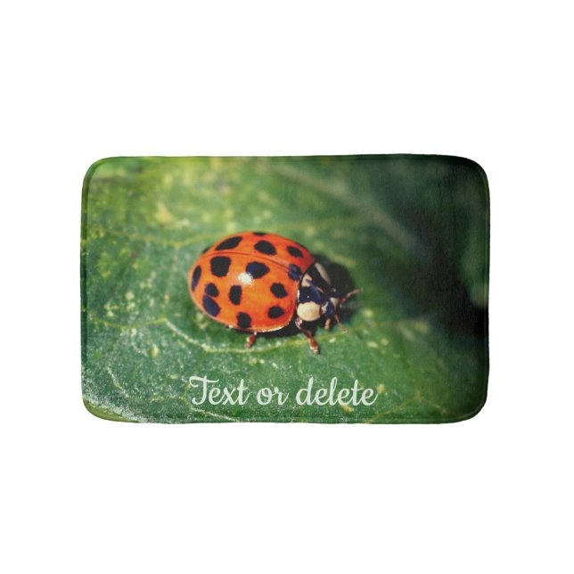 Tapete De Banheiro Ladybug No Folha Fechar Personalizado (frente)