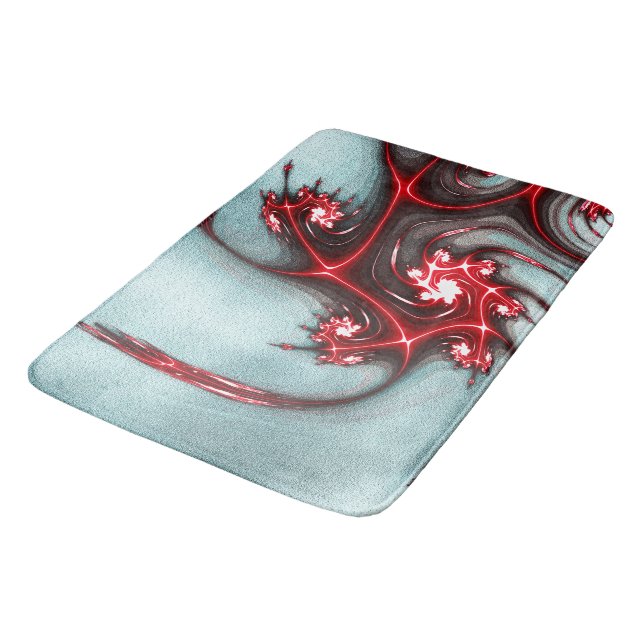 Tapete De Banheiro Lagarto fratural vermelho-piscinado sobre textura  (Angulado)